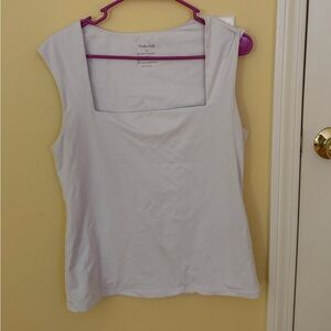 Classic White Square Neck Top
